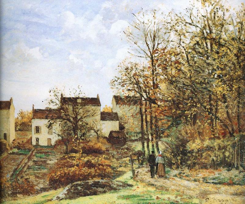 Camille Pissarro Walking in the countryside oil painting picture